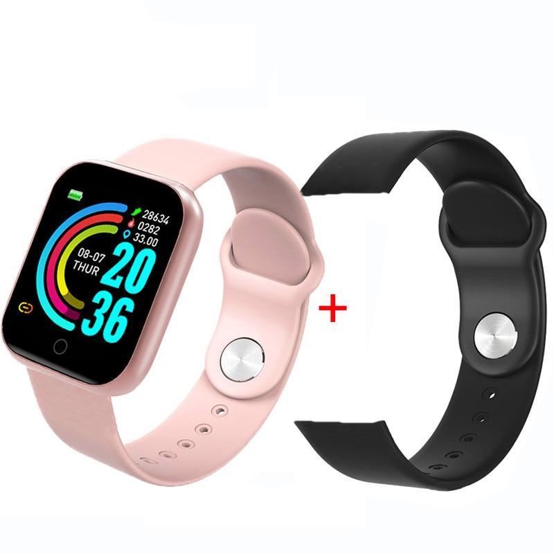 Luxury NEW Fashion Style Stainless Steel Smart Watch For Women and Men Electronics Sport Wrist Watch For Android IOS Square Smartwatch Smart - SJB-DIAMOND ELITES