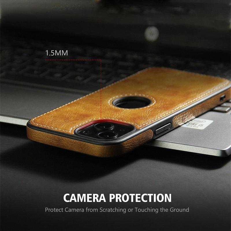 Ultra Thin Slim Leather Phone Case For iPhone 13 Pro Max 12 Pro Max 14 Shockproof Bumper Soft Business Back Cover Back Cover Case Shockproof Camera and Screen Protection PU Leather Case for iPhone Stevvex