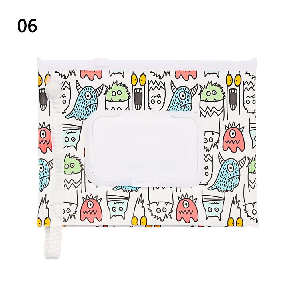 NEW Portable EVA Baby Wet Wipe Holder Case Reusable Refillable Wet Wipe Bag Tissue Box Snap-Strap Cosmetic Pouch Home Storage Lootquake LLC