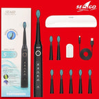 Electric Vibration Toothbrush Sonic Rechargeable Smart Chip Teethbrush Head Replaceable Whitening Healthy Best Gift For Adults And Kids