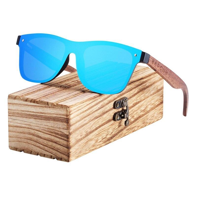 Polarized Black Walnut Wood Sunglasses Men Square Women Sun Glasses UV400 Oculos Gafas Oculos de sol masculino - SJB-DIAMOND ELITES