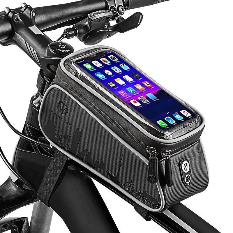 Black Waterproof Bicycle Phone Holder Bag Accessories Mobile Phone Stand Case For Bike