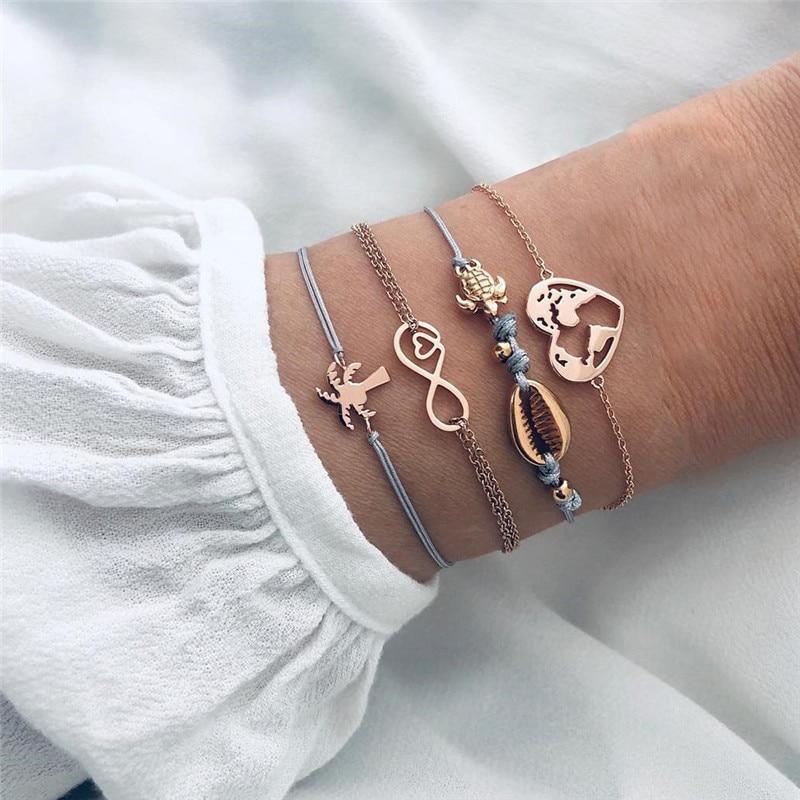 Modern Fashion New Luxury Different Style Elegant Elephant Tree Of Life Tassel Chain Bracelet Sets For Women Jewelry Trend Sets For Her - SJB-DIAMOND ELITES