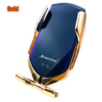 Automatic Luxury Modern Car Wireless Charger Infrared Induction Wireless Charger For Phones Sliver/Gold - SJB-DIAMOND ELITES