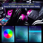 Lights LED Car Strip Lights with Two-Line Waterproof Design RGB LED Strip Light With USB Wireless Remote Music Control Multiple Modes For Auto Car