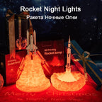 Rocket Kids Space Shuttle Lamp and Moon lamps In Night Light By 3D Print For Space Lovers Rocket Lamp - SJB-DIAMOND ELITES