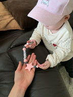 Personalized Name Handmade Pacifier Clips Holder Chain Silicone Pacifier Chains Baby Teether Teething Chain For Baby and Kids