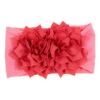 Cute 1PCS Baby Girls Lotus Flower Nylon Headband Knot Elastic Newborn Toddler Headwraps Kids Hair Accessories Gifts