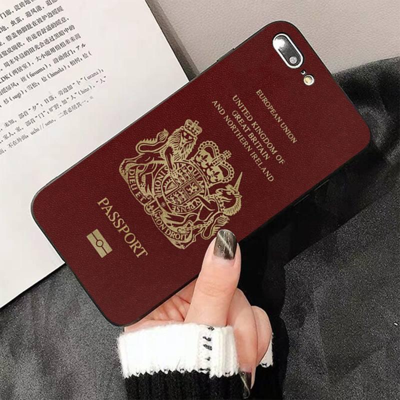 Fashion Passport Phone Case For Iphone 13 8 7 6 6s Plus X 5s Se 2020 Xr 11 12 Pro Xs Max Soft Cover Silicone Bumper Case Stevvex