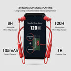 STEVVEX Earphone Bluetooth5.0 Wireless Headset Magnetic Neckband Earphones IPX5 Waterproof Sport Earbud with Noise Cancelling Mic - SJB-DIAMOND ELITES