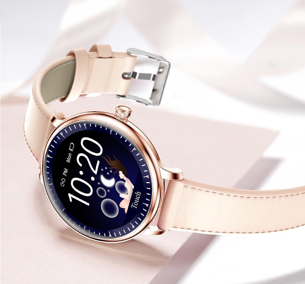 Luxury Modern Stylish Women Smart Watch With Round Screen Smartwatch For Girl Woman and Ladies With Heart Rate Monitor Compatible For Android and IOS Sistems - SJB-DIAMOND ELITES