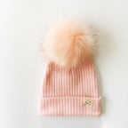 Winter Baby Boy Girl Artificial Pompom Knitted Hat Toddler Kids Caps With Pompon for Newborn