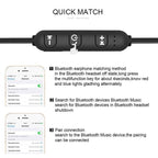 Luxury Modern New 5.0 Bluetooth Earphone Sports Neckband Magnetic Wireless earphones Stereo Earbuds Music Metal Headphones With Mic For All Phones - SJB-DIAMOND ELITES