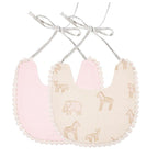 Double-deck Infant Baby Girl Boy Bib Kid Toddler Dinner Feeding Tassel Cotton Linen Burp Cloths