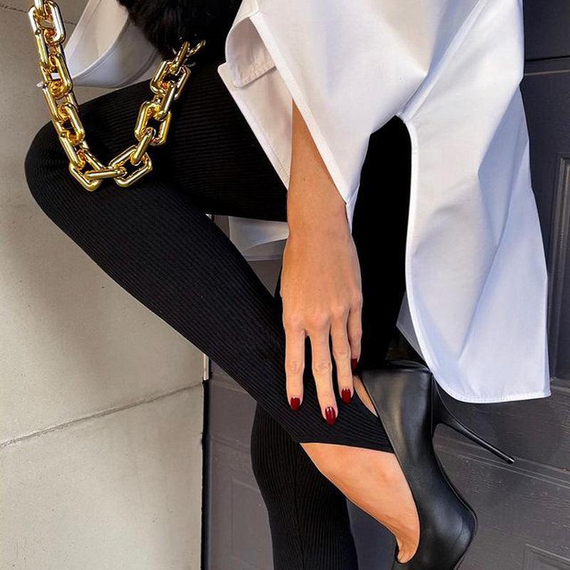 Elegant High Waist Cotton Fitness Basic Pants Casual Spring New Female Skinny Leggings Women Seamless Fitness Leggings Women Seamless Push Up Leggings Workout Pants Breathable Pants Stevvex