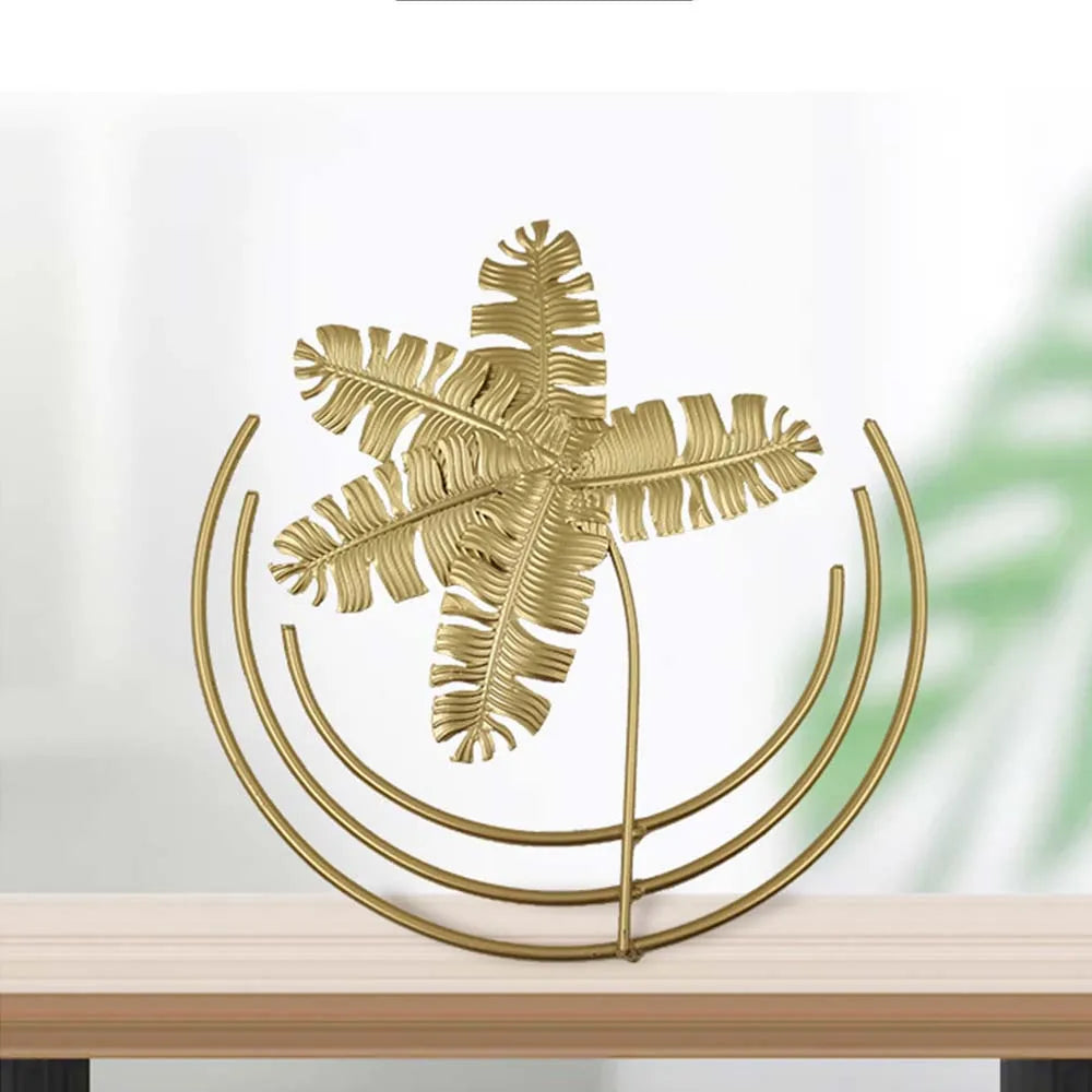 Ginkgo Leaf Metal Wall Decor Pendants Wrought Iron Wall Hanging Ornament Retro Nordic Room Decor Home Decoration Accessories Pi-Mart