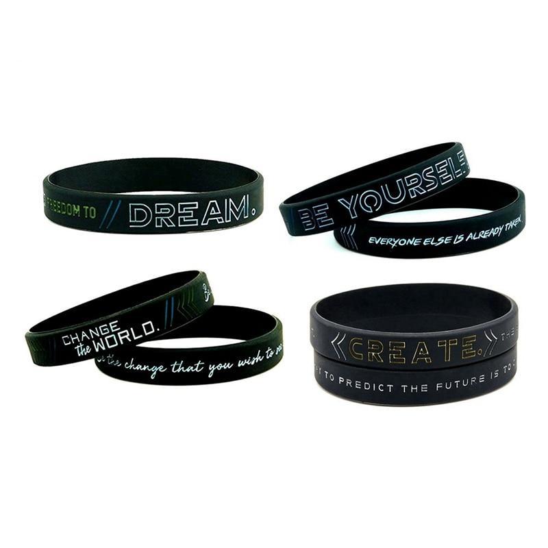 Silicone Wristband Rubber Motivation Bracelet Perfect Gift For Men Unique Jewelry Cool Style - SJB-DIAMOND ELITES