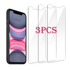 3pcs For iPhone 12 13 Mini 14 Pro Max Glass Screen Protector For iPhone XR XS SE 2022 6 7 8 Plus 13 Pro Max Glass Not Full Cover Curved Edge Anti Explosion Temper Glass Screen Protector for iPhone Stevvex