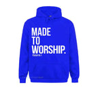 Made To Worship Psalm 95 1 Faith Based Christian Hoodie Print Mens Sweatshirts Plain Long Sleeve Hoodies Hip Hop Sportswears Lootquake LLC