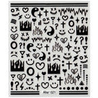 42Model Sticker Nail Decal 3D Adhesive Patch,Smile/Animal/Flower Nail Art Decorations Manicure Sticker Easter Day Design Decal- Lootquake LLC