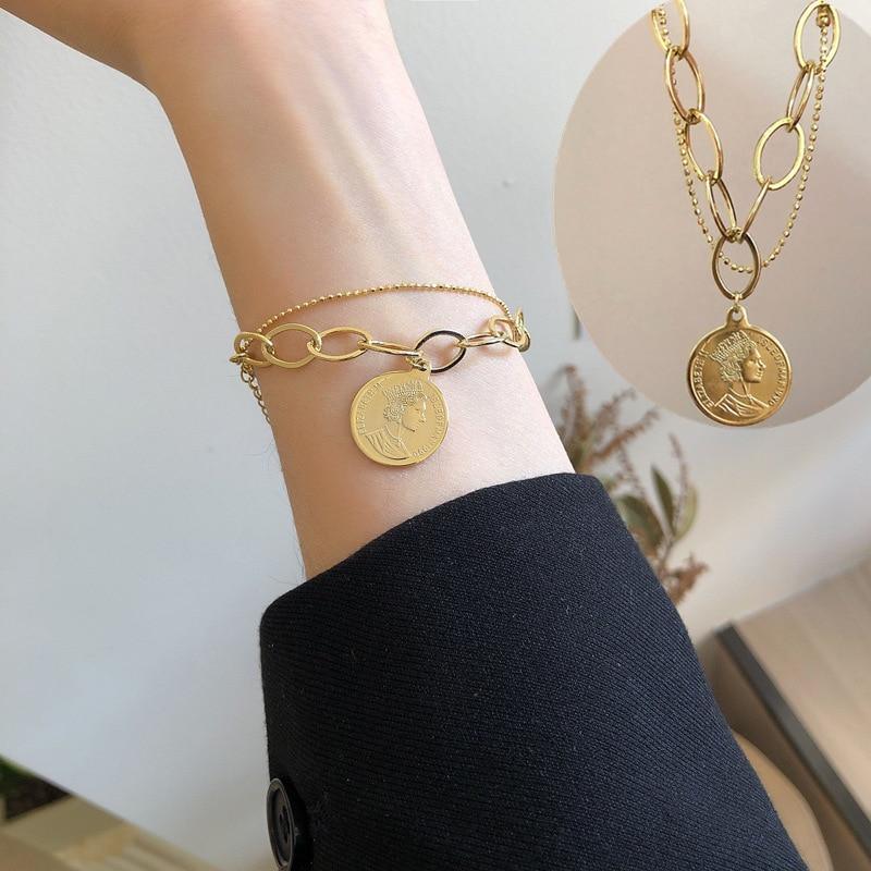 New Handmade Imitation Pearls Gold Metal Link Chain Bracelets for Women Girl Summer Party Luxury Jewelry Gift - SJB-DIAMOND ELITES