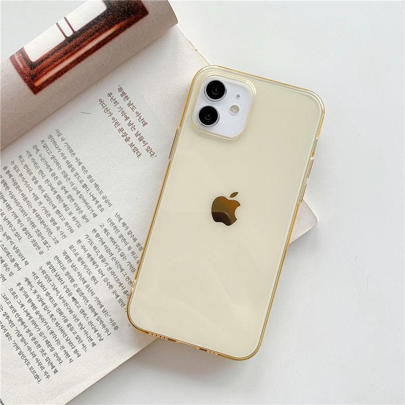 Shockproof Bumper Cover Anti-Scratch Protective Slim Thin Phone Case for iPhone Candy Color Transparent Silicone Phone Case For iPhone 14 12 13 Mini 14 Pro Max Clear Soft Cover Stevvex