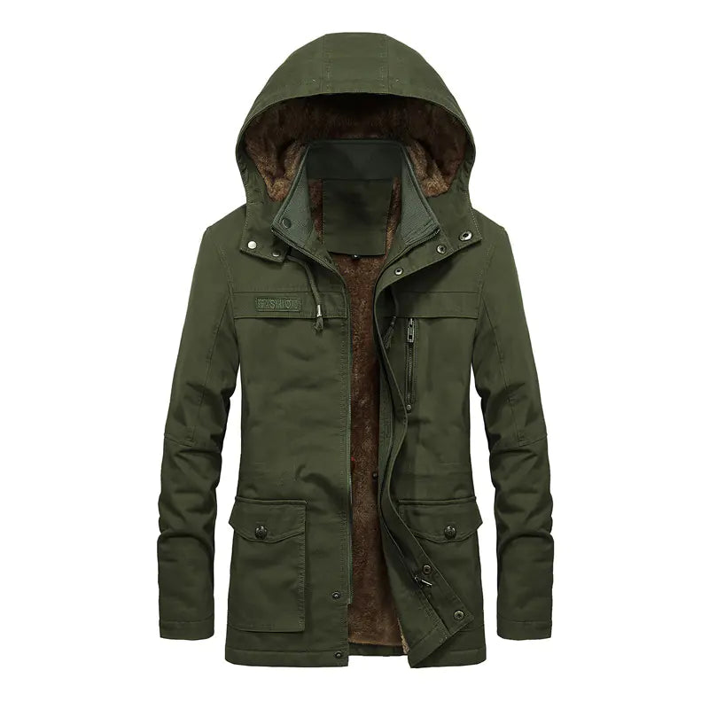 Men's Winter Fleece Thick Windbreaker Jacket Pi-Mart