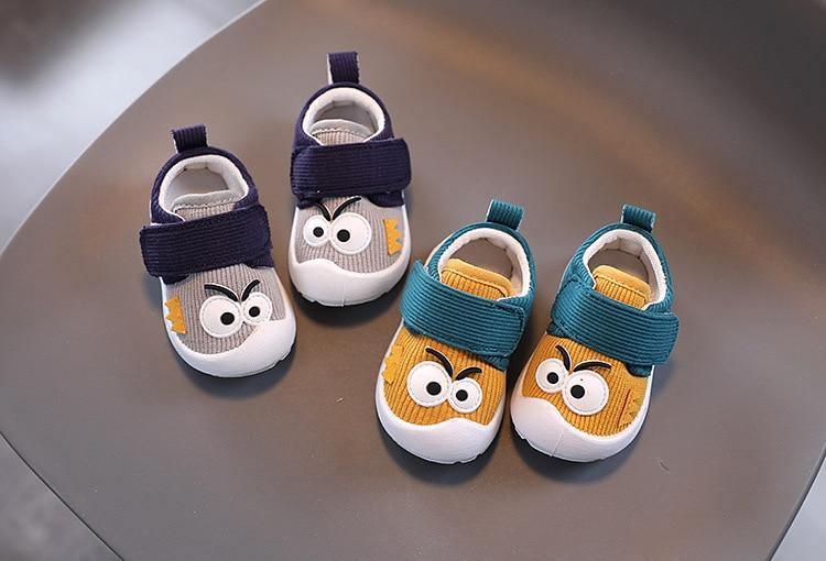 Unisex Infant First Walkers Shoes With Funny Big Eyes Pattern Baby Boy Casual Toddler Girl Non-slip Shoe