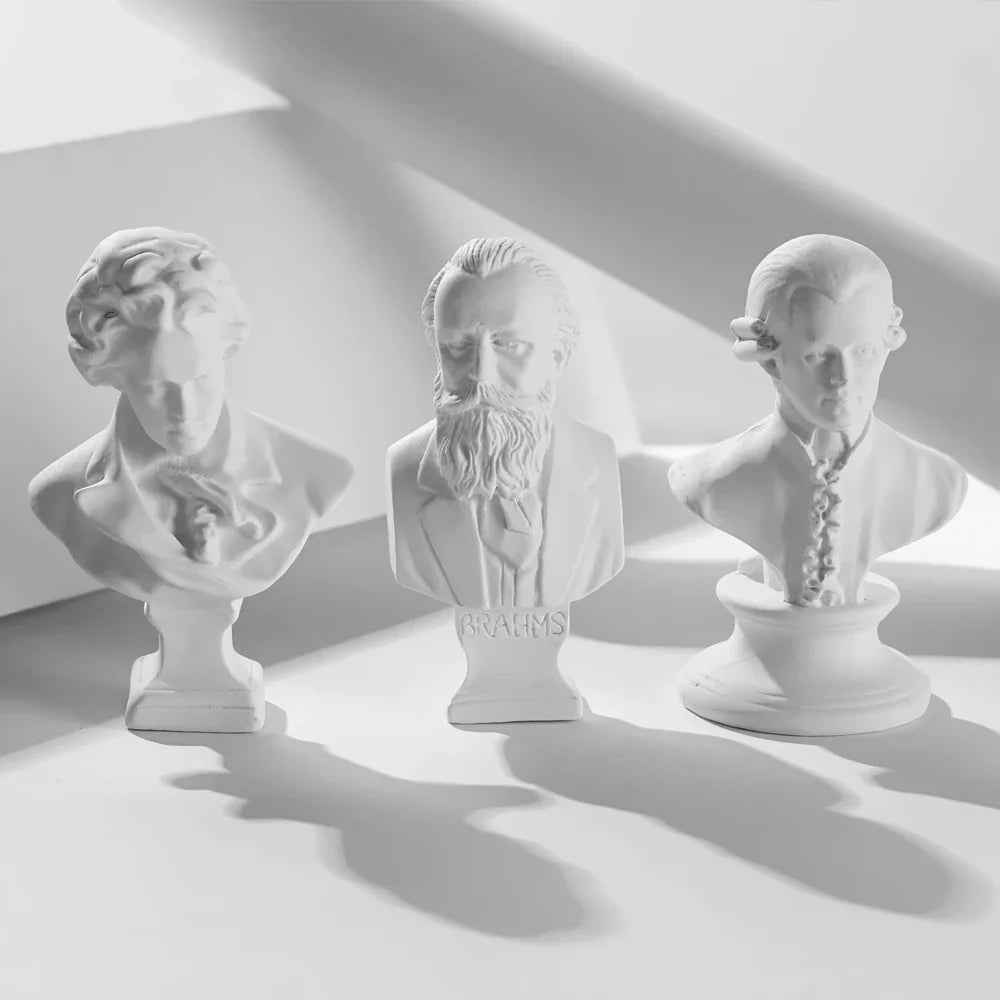 Mini Plaster Statue Greek Mythology Celebrities Famous Sculpture Figurine Drawing Practice Gypsum Bust Portraits Lootquake LLC