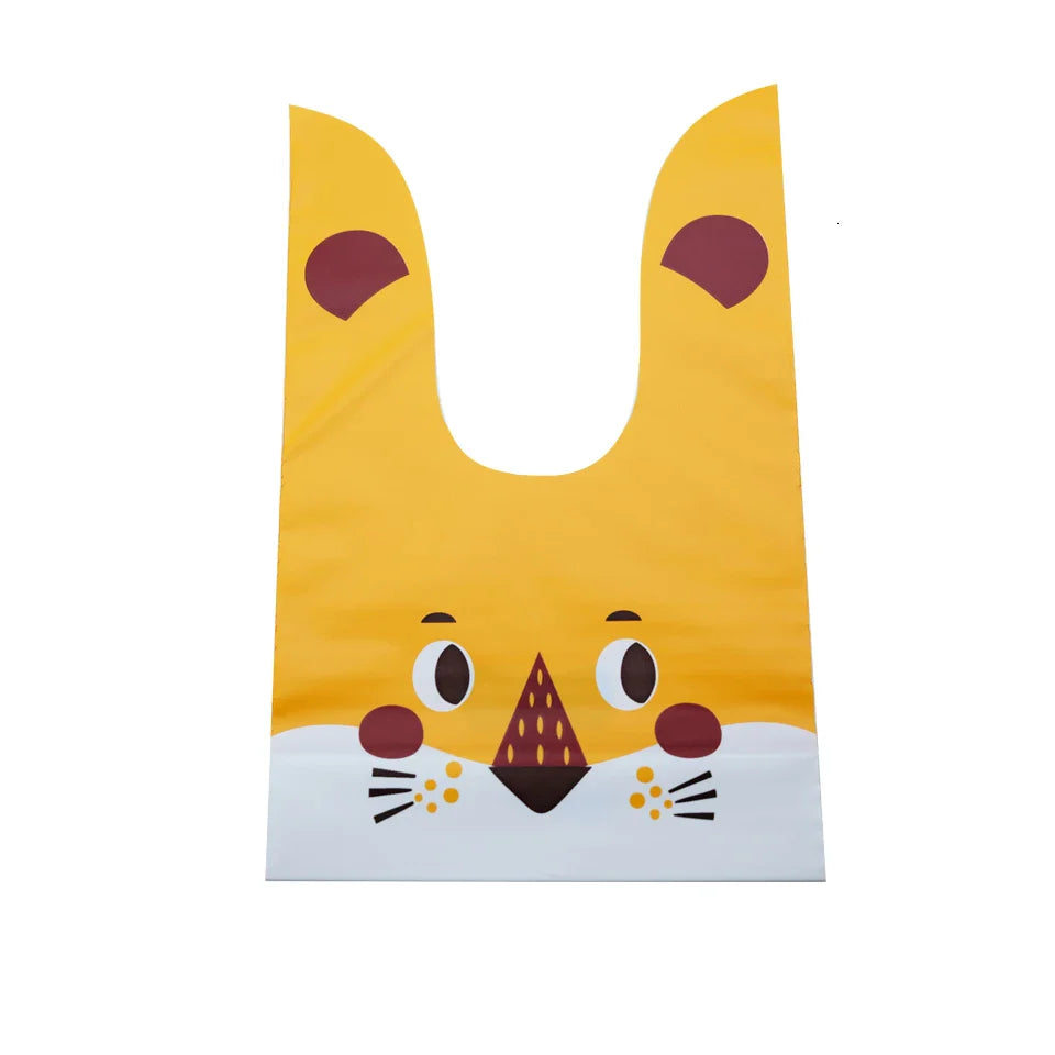 Hot Sale 20 / Batch Cute Rabbit Carrot Ear Biscuit Bag Candy Biscuit Gift Bag Snack Baking Packaging Supplies Easter Decoration Lootquake LLC