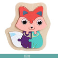 Wooden Children Colorful Animal Stevvex Puzzle for Toddler Creative Puzzle Early Educational Toys for Boys and Girls 2-4 - SJB-DIAMOND ELITES