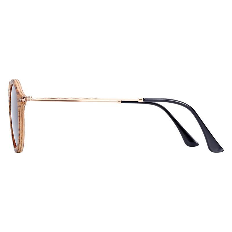 New Luxury Zebra Wood Sunglasses Handmade Round Sunglasses Polarized Eyewear  For Men and Women With UV400 Protection - SJB-DIAMOND ELITES