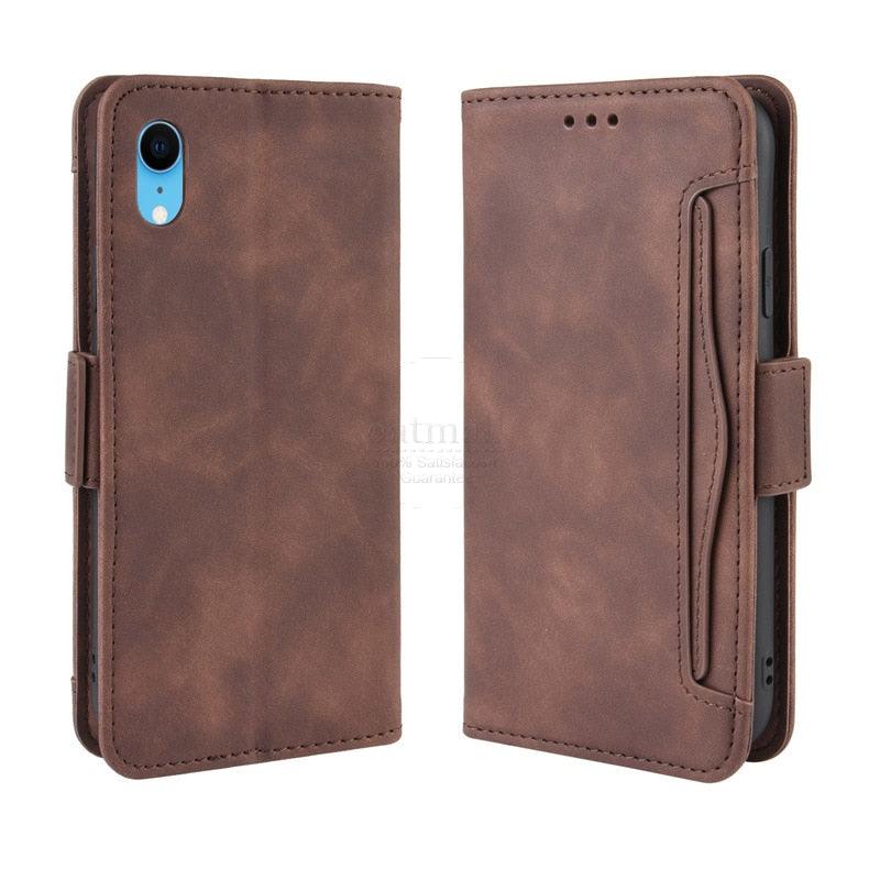 Wallet Cases For iPhone XR Case Magnetic Closure Flip Cover For iPhone X XS Max Leather Card Photo Holder Phone Bags PU Leather Flip Case Cover Stand Pocket for iPhone Stevvex