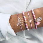Boho Rose Map Bracelets & Bangles for Women Bohemian Round  Charm Bracelet Set Fashion Multilayer Accessories Luxury Jewelry - SJB-DIAMOND ELITES