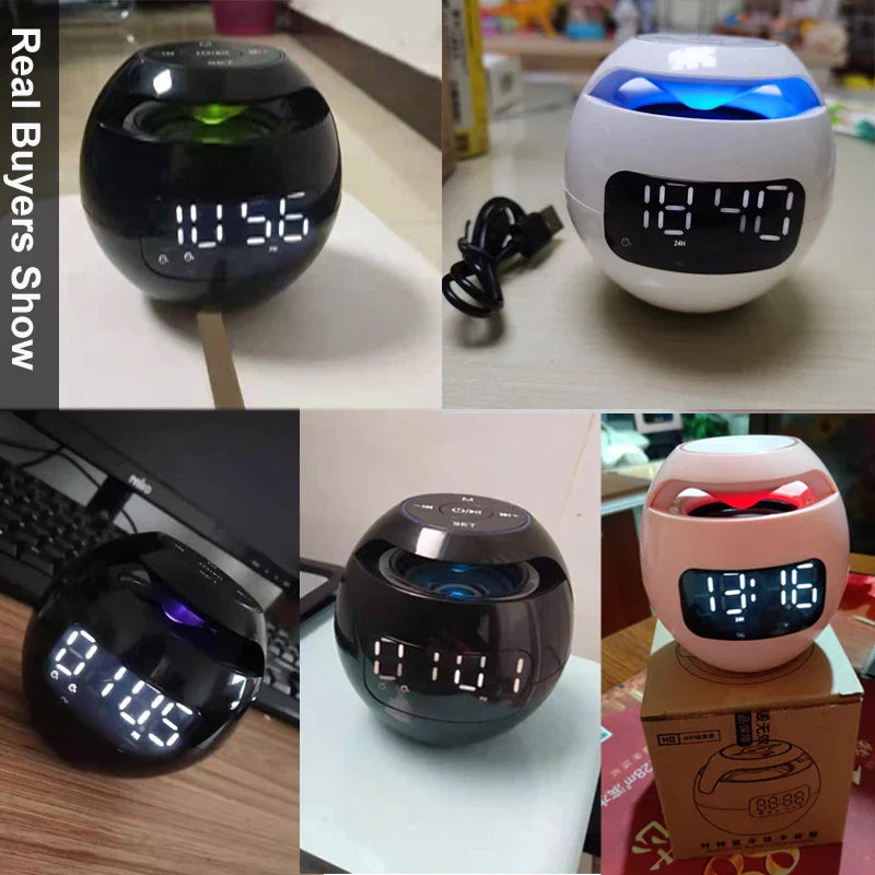 New Mini Bluetooth Speaker Wireless Bluetooth Sound Box with LED Display Alarm Clock Hifi TF Card MP3 Music Play For PC Phone Lootquake LLC