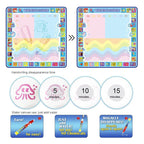 Coolplay 100x100cm Magic Water Drawing Mat Doodle Mat & 4 Drawing Pens & 1 Stamps Set Painting Board Educational Toys for Kids - SJB-DIAMOND ELITES