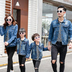 Family Matching Denim Jackets for Spring and Autumn