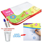 1-6 Years Children Kids Baby Drawing  Educational Water Mat Drawing Painting Toddler Board/ Charpet With Magic Water Pen Gift 45.5 X 29cm (White) - SJB-DIAMOND ELITES