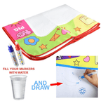 1-6 Years Children Kids Baby Drawing  Educational Water Mat Drawing Painting Toddler Board/ Charpet With Magic Water Pen Gift 45.5 X 29cm (White) - SJB-DIAMOND ELITES