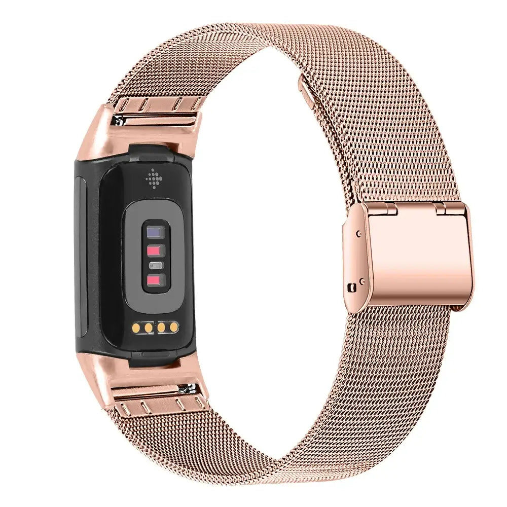 Fitbit Charge 5 6 Metal Band - Sleek Modern Design - SJB-DIAMOND ELITES