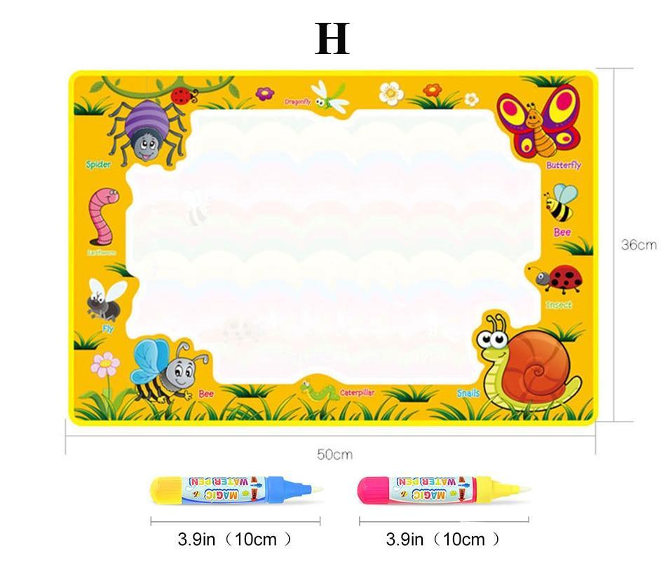 Magic Water Painting Drawing Mat & 2 Pens Doodle Board Coloring Books for Kids Children Educational Toys - SJB-DIAMOND ELITES