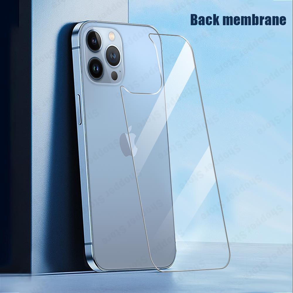 3Pcs Tempered Back Glass For iPhone 13 Pro Max Mini Protective Screen Protector Glass Film For iPhone 13 12 11 14 Pro XS Max XR Temper Film Premium HD Clarity Anti-Fingerprint/Scratch Back Protector Stevvex
