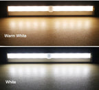 STEVVEX 6/10 LEDs PIR  with Motion Sensor Light for Cupboard, Wardrobe, Bed Lamp LED Under Cabinet Night Light For Closet Stairs Kitchen and multifunctional - SJB-DIAMOND ELITES