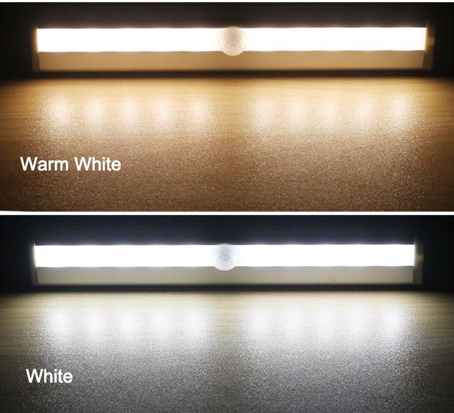 STEVVEX 6/10 LEDs PIR  with Motion Sensor Light for Cupboard, Wardrobe, Bed Lamp LED Under Cabinet Night Light For Closet Stairs Kitchen and multifunctional - SJB-DIAMOND ELITES