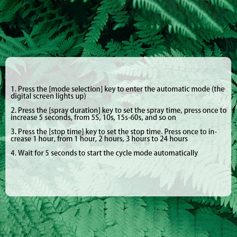 Reptile Intelligent Spray System Fogger Terrarium Humidifier Electronic Timer Automatic Mist Rain Forest Kit Control Sprinkler Lootquake LLC