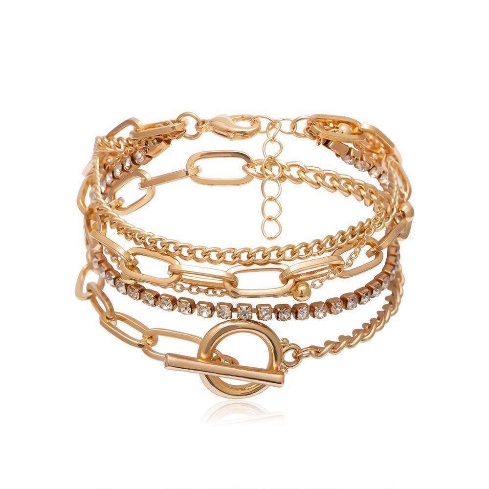 Bohemian Geometric Crystal Multi Layer Bracelets Bangles Charm Adjustable Lasso Bracelet Set For Women Luxury  Jewelry Gifts - SJB-DIAMOND ELITES