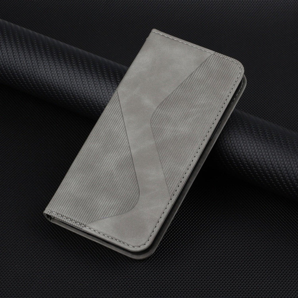 Luxury Blue Flip Wallet Case For iPhone 14 13 12 Mini Plus 11 Pro Magnetic Cards Phone Cover Magnetic PU Leather Phone Case Classic S-shaped Simple Flip Wallet Cover Stevvex