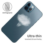 2Pcs Carbon Fiber Matte Back Film For iPhone 14 13 12 Mini 11 Pro XR X XS Max 7 8 Plus SE3 Transparent Scratch Resistant Sticker Slim Fit Clear Transparent 3D Carbon Fiber Back Skin Rear Screen Guard Protector Sticker Stevvex
