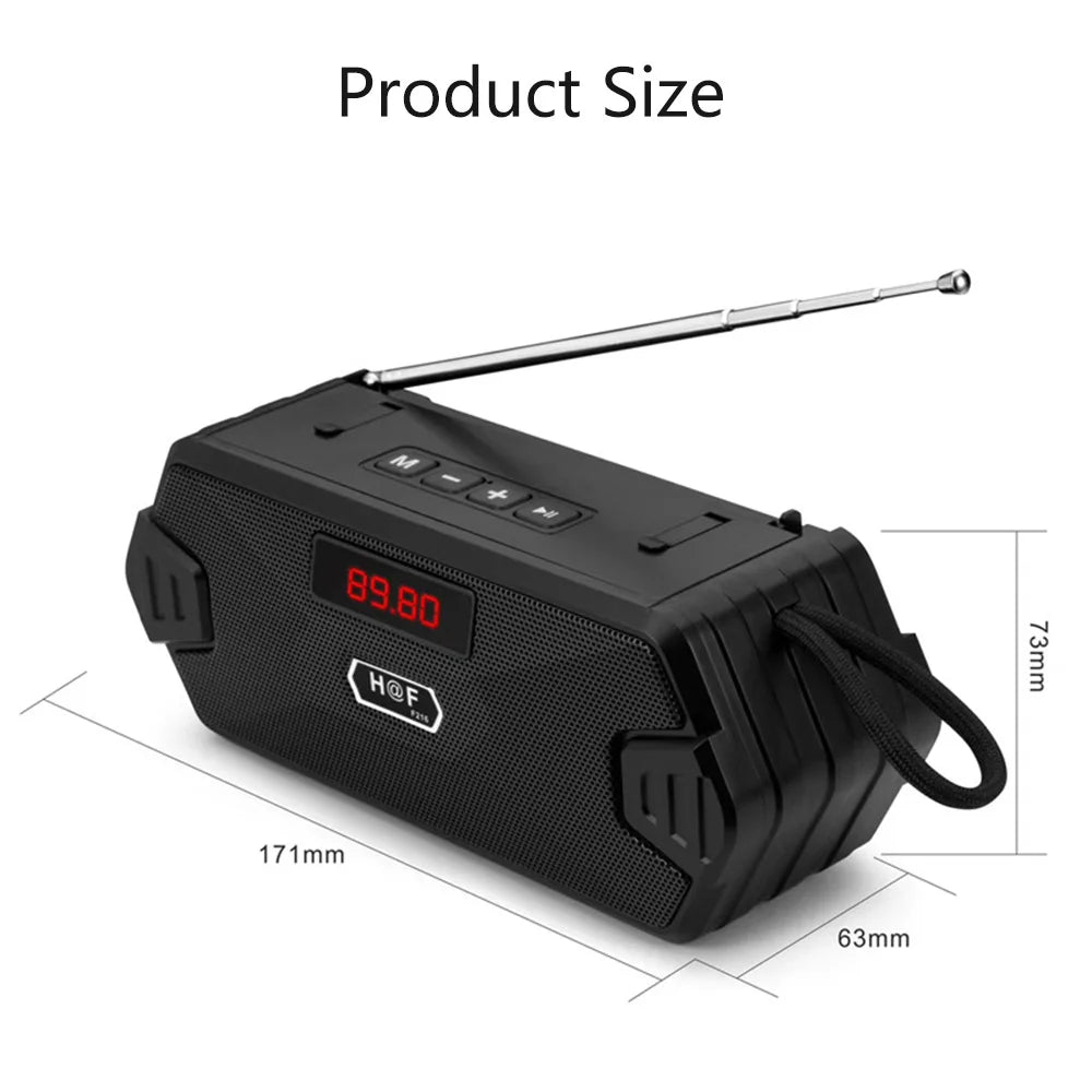 Portable Wireless Speaker Bluetooth-compatible Outdoor USB Speakers With FM Radio Receiver AUX TF MP3 Loudspeaker For Phone PC Lootquake LLC