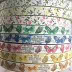 5Y 1.5cm/2.5cm Flowers Printed Cotton Floral Ribbon For Handmade DIY Craft Scrapbook Gift Packing Easter Wedding Christmas Deco Lootquake LLC